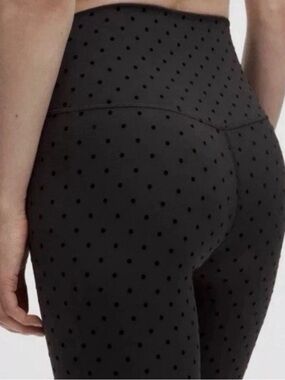 Authentic lululemon Align High-Rise Pant 28” polka dot flocked. Size 6